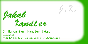 jakab kandler business card